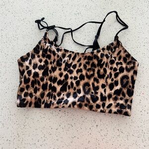 Victoria's Secret Black and Tan Leopard Bra  and Black